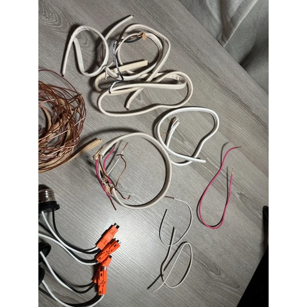 Electrical Wiring Lot Copper Scrap Light Socket Adapters 18 AWG Solid Connectors